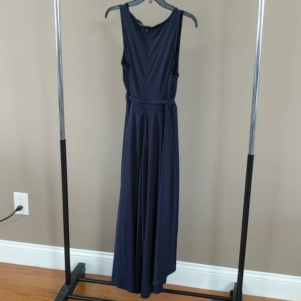 NWT Vintage inspired Tie Front Navy Party Dress - Picture 7 of 7